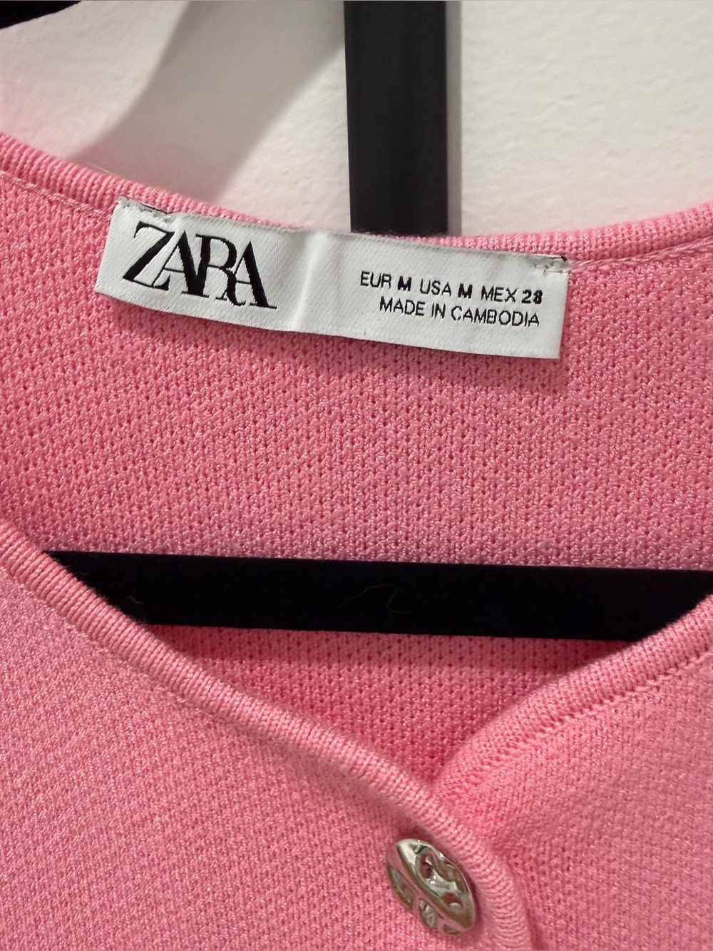 ZARA - cut out knit mini dress - pink - sz M - Picture 4 of 4